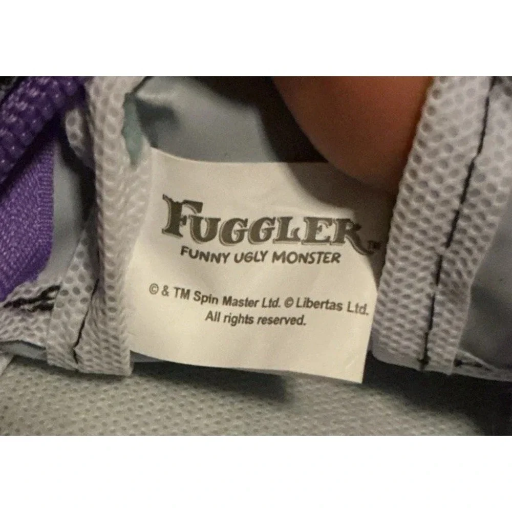 Fuggler Monster Mini Backpack Black Purple Blue with Handle & Zipper Closure